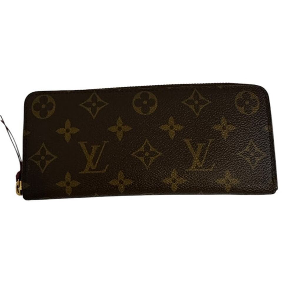 Louis Vuitton Zippy Wallet Monogram and Red Interior Gold Hardware Zipper Close